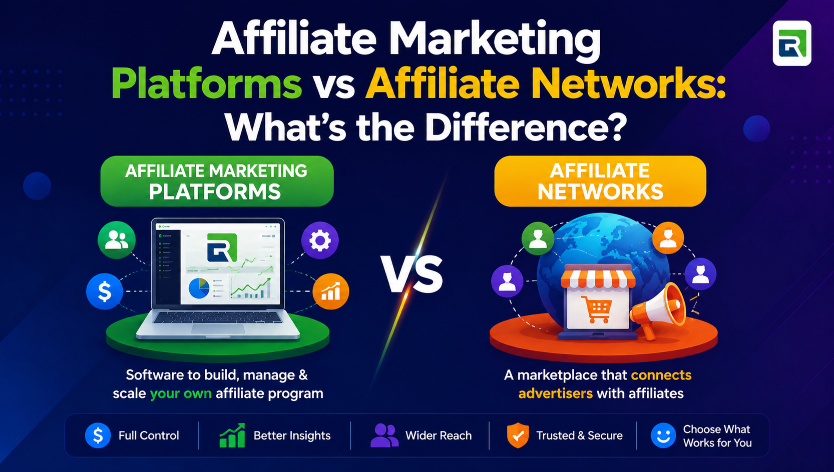 affiliate marketing platforms vs affiliate networks